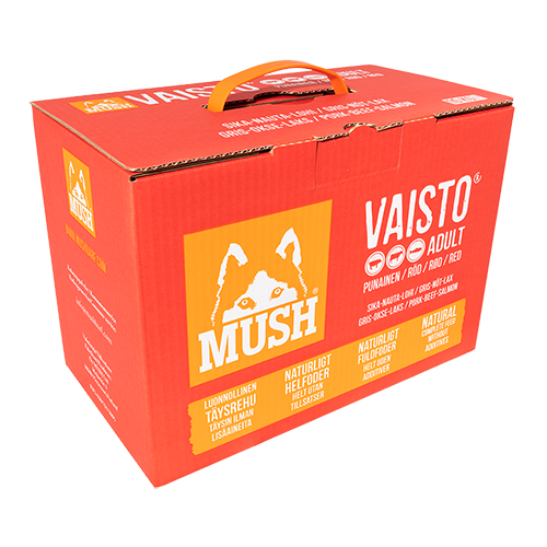 MUSH Vaisto® Rød / Gris-Okse-Laks 10KG