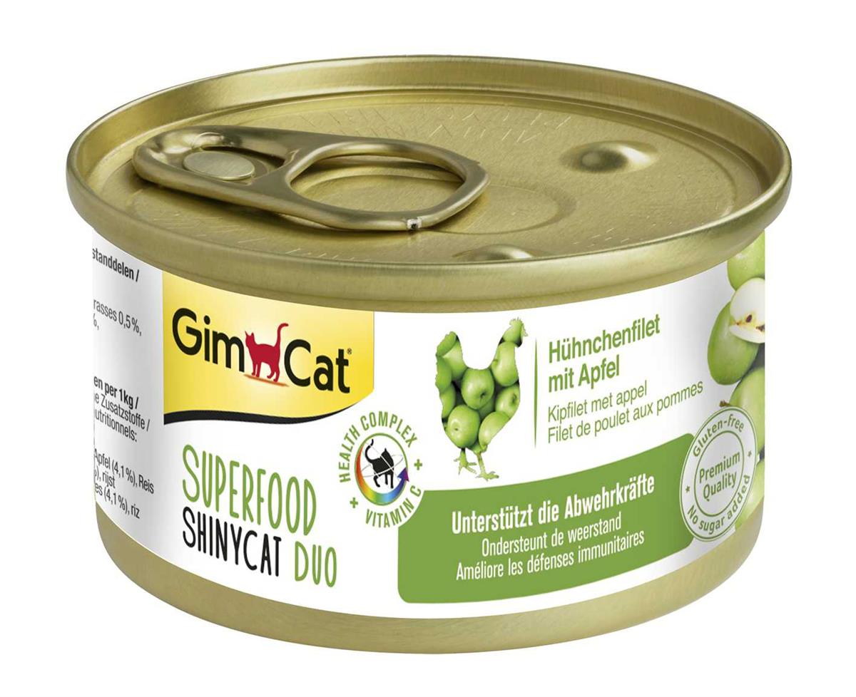 GimCat Superfood ShinyCat Duo Kyllingfilet med Eple