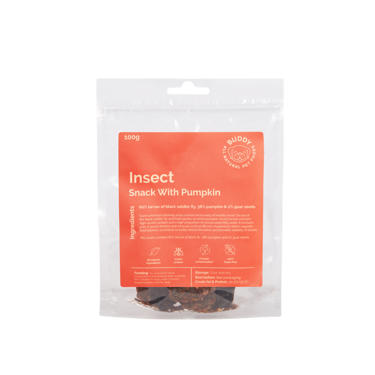 BUDDY No-meat filets - Insect with Pumpkin 100g