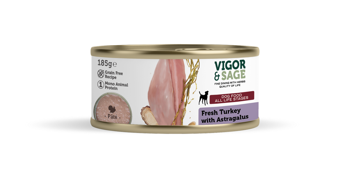 VS Astragalus & Fresh Turkey Dog Food-185G Can