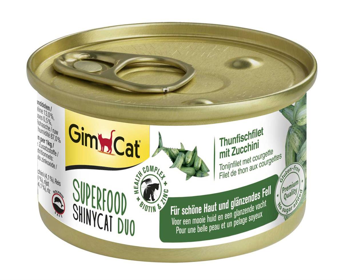 GimCat Superfood ShinyCat Duo Tunfiskfilet med Squash