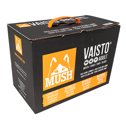 MUSH Vaisto® Svart / Gris-Kylling-Lam 10KG