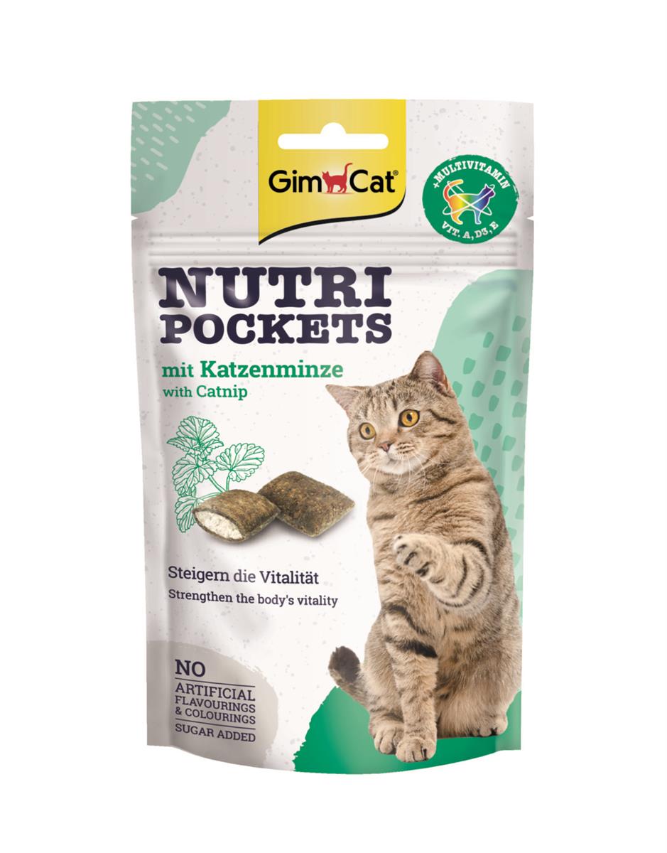 GimCat Nutri Pockets Multi-Vitamin & Catnip 60g