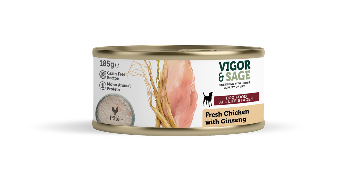 VS Ginseng & Fresh Chicken Dog Food-185G Can